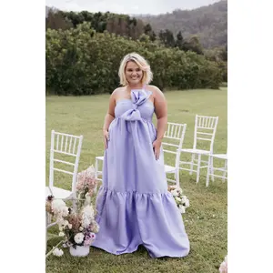 Betina Bow Front Maxi Dress - Lilac