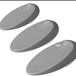 3 Pack Rubber Door Stopper Wedge with Door Holder