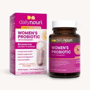 Daily Nouri Women's Probiotic with Cranberry | Daily Probiotic Capsules for Women's Health, Gut Balance, Immunity Edible Fitness Edible Fitness