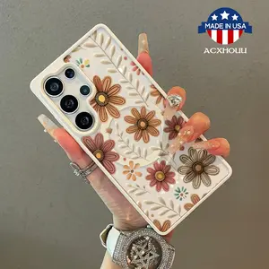 Chic Magnetic Case for Samsung S22/23/24/25 plus ultra Super retro flowers MagSafe Ready, Anti-Slip, Ultra Thin | Aesthetic Touch for Daily Use