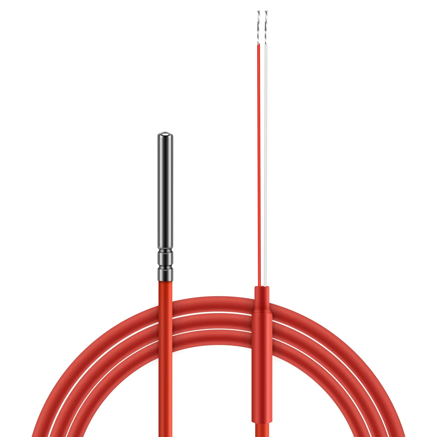 2-Wire PT1000 RTD Temperature Sensor with Silicone Gel Coating, 1.5M Metal-Plastic Probe (45mm Length, 5mm Probe Diameter), -50 to 180°C for Motorcycle & Automotive Accessories, Probe Diameter: 5Mm