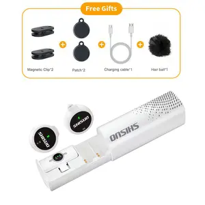 Dual Wireless Lavalier  with Noise Reduction, Mini Clip-on Magnetic Mic  iPhone & Type-C Phones, Portable   TikTok, Vlogging, Interview, Live Streaming microphone for