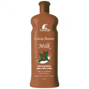 300ml ROUSHUN Cocoa Butter Milk Body Lotion, Body Care Hydrating, Moisturizing Hydrating, Daily Moisture, Autumn and Winter Skin Rejuvenation, Nourishing Water Emulsion, for face, body, hand, leg & neck all-in-one fragrance moisturizer
