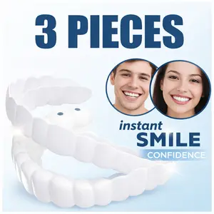 [3 Pairs] 1-Minute Snap-On Veneers Instant Porcelain LookSmile Cover - Natural White Whitening Kit - Soft Custom Fitfor Photo-Ready Confidence 2026 Whitening SmileKit