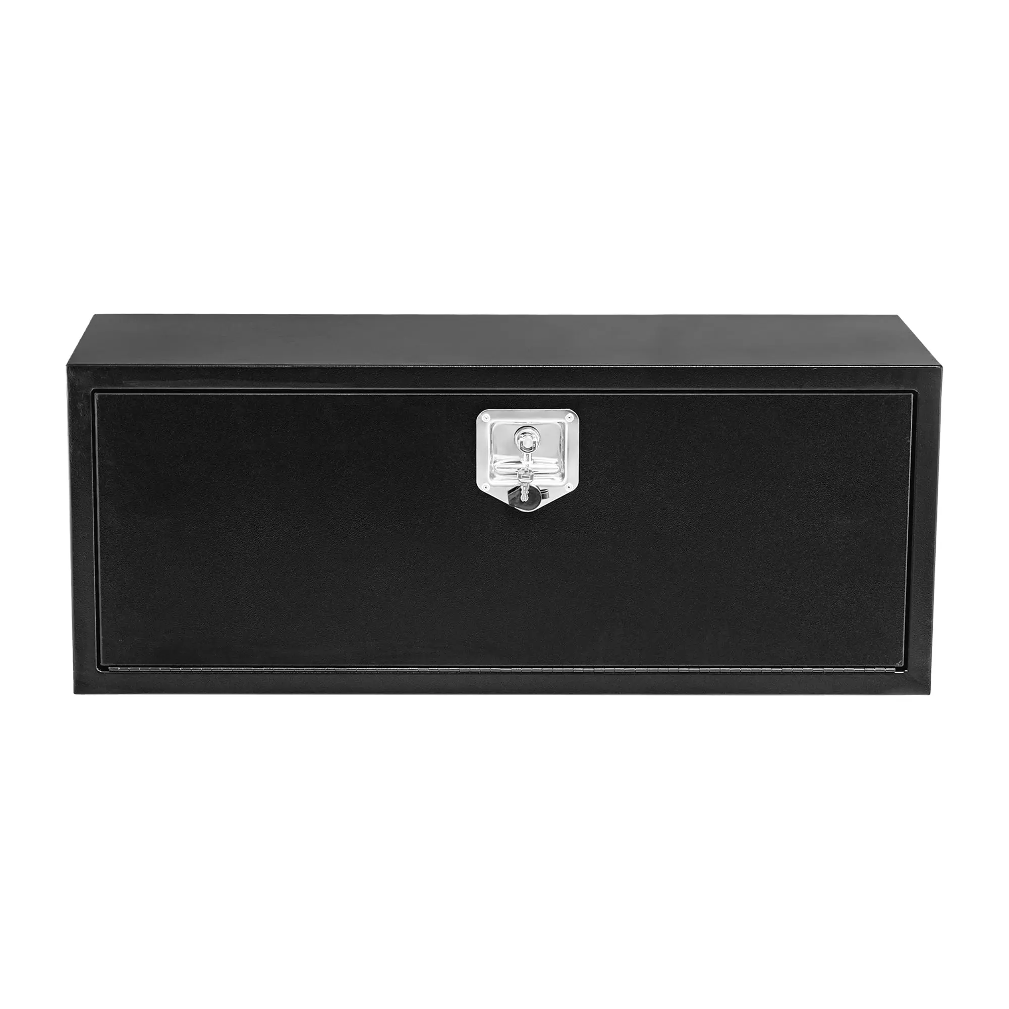 GARVEE 30'' Truck Tool Box Black Steel Storage Tool Box, 30"x 18"x 18", Tool Chest Organizer w/Lock and Keys For Pickup, Truck Bed, RV, Trailer