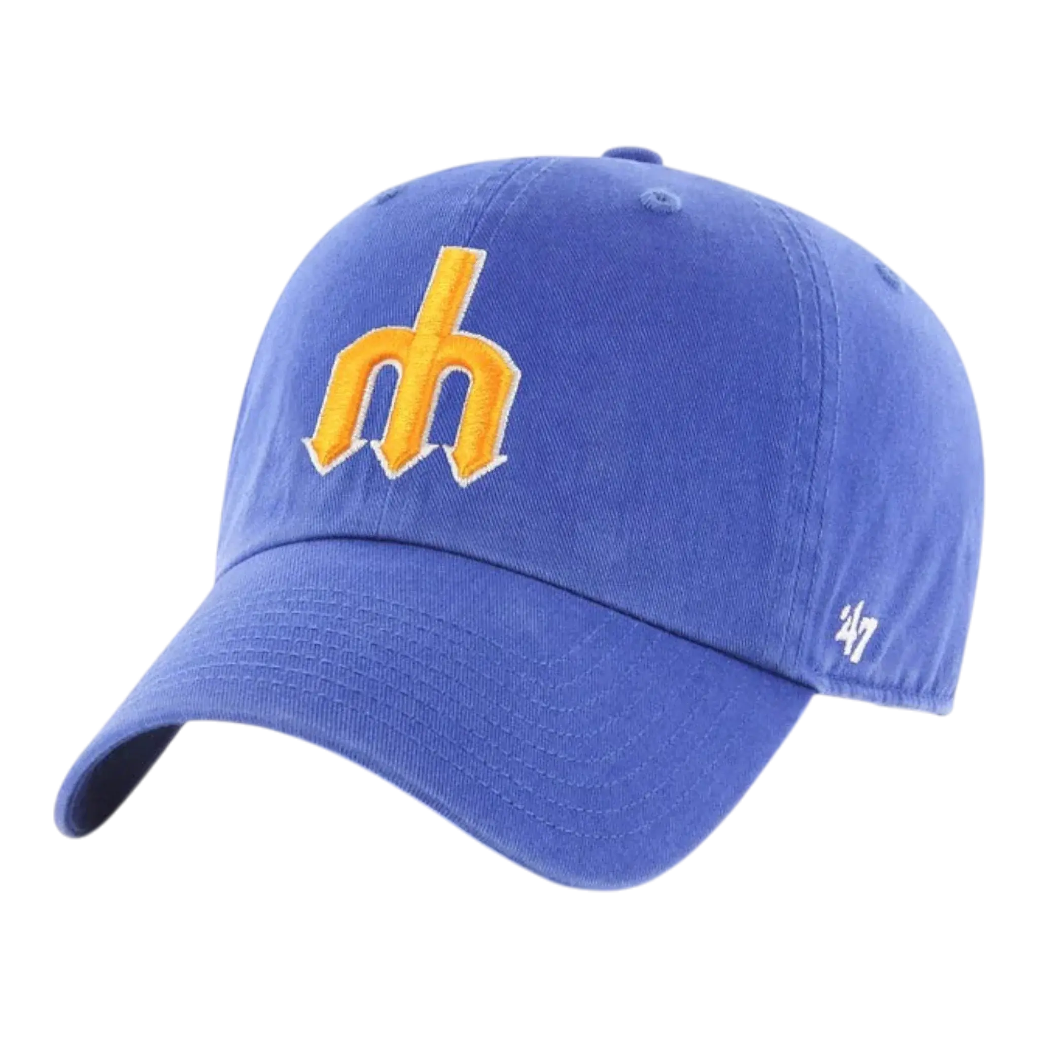 47 Brand Clean Up Seattle Mariners Strapback in Royal Blue | Adjustable Cap