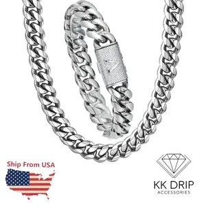 Chunky 8mm Silver Cuban Link Initial Necklace with Diamond-Cut Letters, Non-Tarnish Stainless Steel Cuban Link Chain for Guys, Long Bling Stylish Accessory for Party & Daily Wear (20/24/30in Chains) – Guys Gifts for Spring Glowup,summervibes outdoorfun