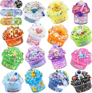 15-Pack DIY Slime Kit for Kids  | Crunchy Butter Slime with Charms & Add-ins | Fun Sensory Toy & Perfect Gift