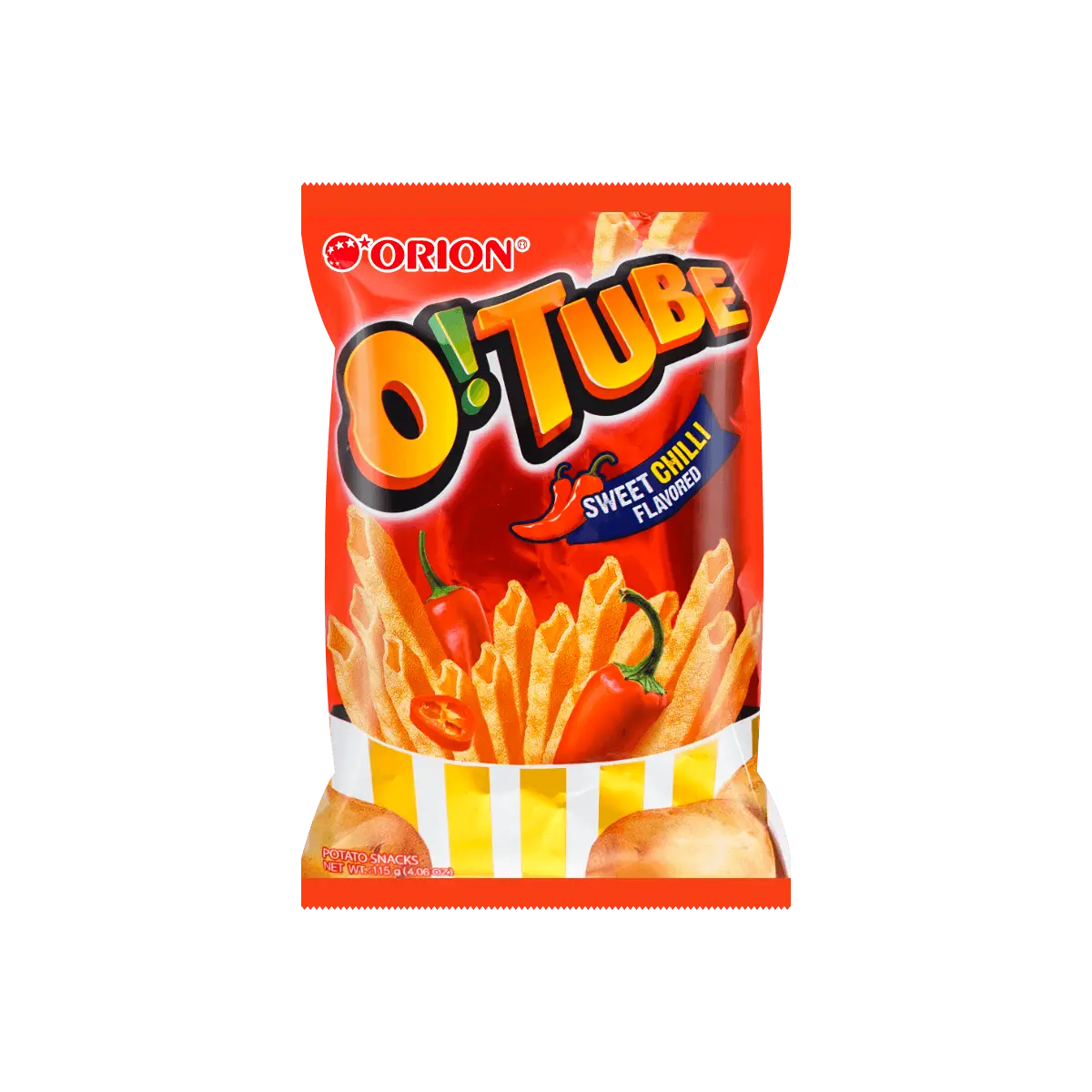 ORION O!Tube Potato Chip Chili Flavor 115g ORION O!Tube Potato Chip Chili Flavor 115g