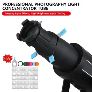 Bowens Mount Gobo Projector Kit with 5 Color Filters and 30 Patterns, Compatible with Aputure Amaran Godox Sl60, Studio Lighting Tool