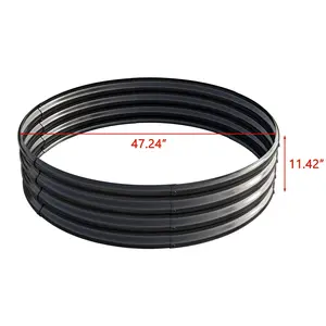 Vivid yards 2-Pack 4x4x1 ft Modular Metal Round Raised Garden Bed Kit Stackable Vegetable Planters Elevated Planting Boxes Eco-Conscious Materials Breathable Planter Outdoor Planters Flower Pots