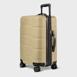 Open Story Hardside Carry On Spinner Suitcase - Carry On Trolley, Sturdy ABS Hard Expandable Luggage, Expandable Top 360° Rotation Checked Luggage