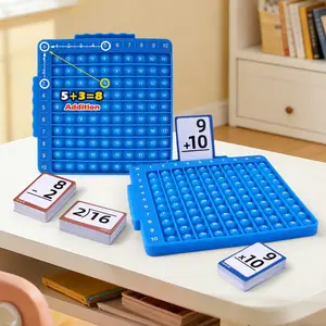 Math Bubble Board Addition Subtraction Multiplication Division, 4-In-1 Double-Sided Flashcards, Math Learning Tools, Stress Relief, Best Gift for Kids