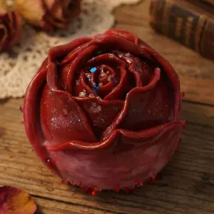 Pawtoto Romantic Rose Squishy Toy Handmade Food Grade Silicon Creamy Clay Feel Soft Quick Rebound 6cm x 6cm x 6cm Perfect Gift