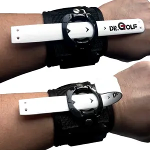 Golf Swing Trainer Aid & Wristband by Dr. Golf - Chipping Tool, Pitching Trainer, Wrist Hinge Corrector, Swing Analyzer for Practice, Men Women Beginners, Indoor Outdoor Use