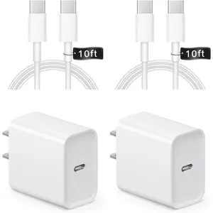 16 15 Charger Fast  10Ft - 2 Pack 20W USB C Wall Charger Block and Type C to C  Compatible with  16/16 Pro/16 Pro Max/ 15, iPad Pro, Air 5/4, iPad 10/Mini 6