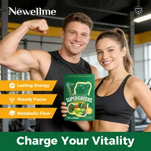 Newellme Super Greens Multivitamin Gummies for Adults with Zinc, Spirulina, Biotin and Essential Vitamins for Daily Energy Support and Wellness