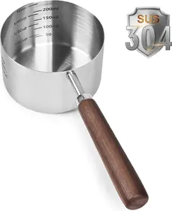 Dog-Cat Food-Scoop Measuring-Cup - 304 stainless steel material.1-Cup capacity. Precision scale measurements