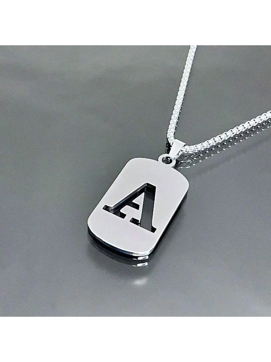 Initial Letter Pendant Necklace Geometric Chain Fashion Jewelry For Daily Wear