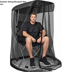Outdoor Swing Mosquito Net - Fishing, Patio & Garden Protective Canopy with 3-Minute Quick Setup, Thickened & Fine Mesh for Bug Protection, Portable & Easy Storage, Ideal for All-Day Outdoor Leisure, Mesh Netting Sides