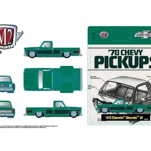 M2 Machines 1:64 1978 Chevrolet Silverado 30 – Green – Hobby Exclusive