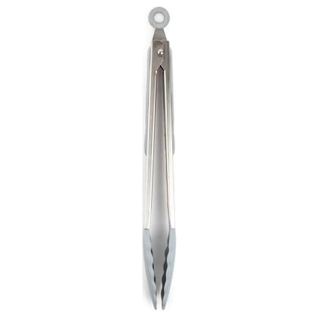 Core Kitchen 6012650 12 in. Silver Silicone Locking Kitchen Utensil Tong, Utensils