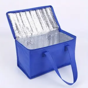 1pc Insulated Cooler Bag for Drinks and Lunch - Portable and Durable Aluminum Foil Material - Keep Your Food and Drinks Fresh and Cold All Day, Lunch Bag | Stylish Insulated Bag | Durable Handle Bag, Lunch Bag, Collapsible Cooler Bag