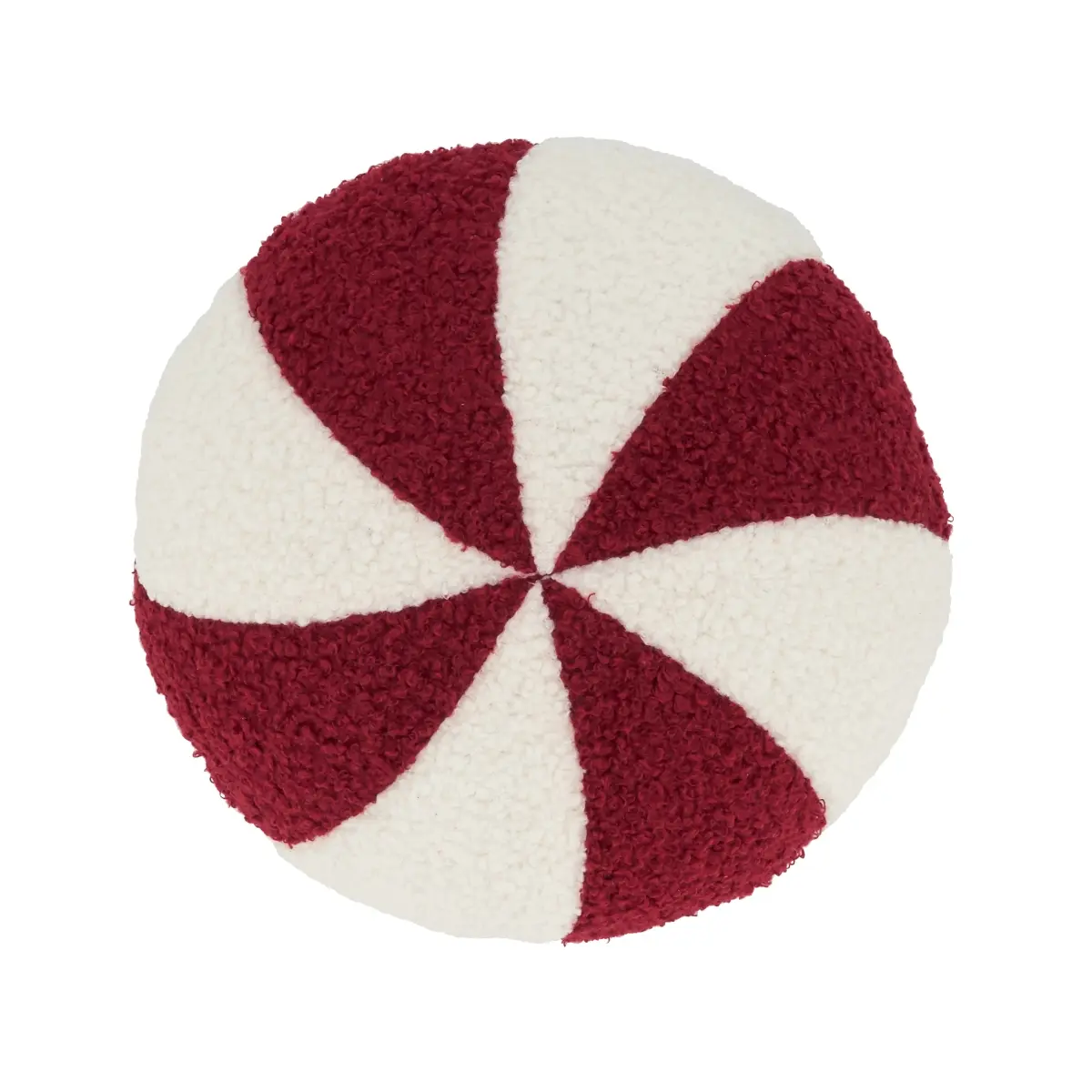 212 MAIN Minty Delight Peppermint Candy Poly-Filled Padded Throw Pillow - Vibrant Red & White Decorative Cushion, Playful Whimsical Home Decor Standard Size Pillow for Home Use