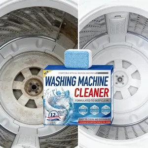 12-Pack & 24-Pack Washing Machine Cleaning Tablets,The Lazy Genius Appliance Cleaner | No-Scrub Effervescent Tablets | See The Dirt Flush Away, Automatic Disinfectant Bubble Cleaner, Dishwasher Stain Remover, 12-Month Supply