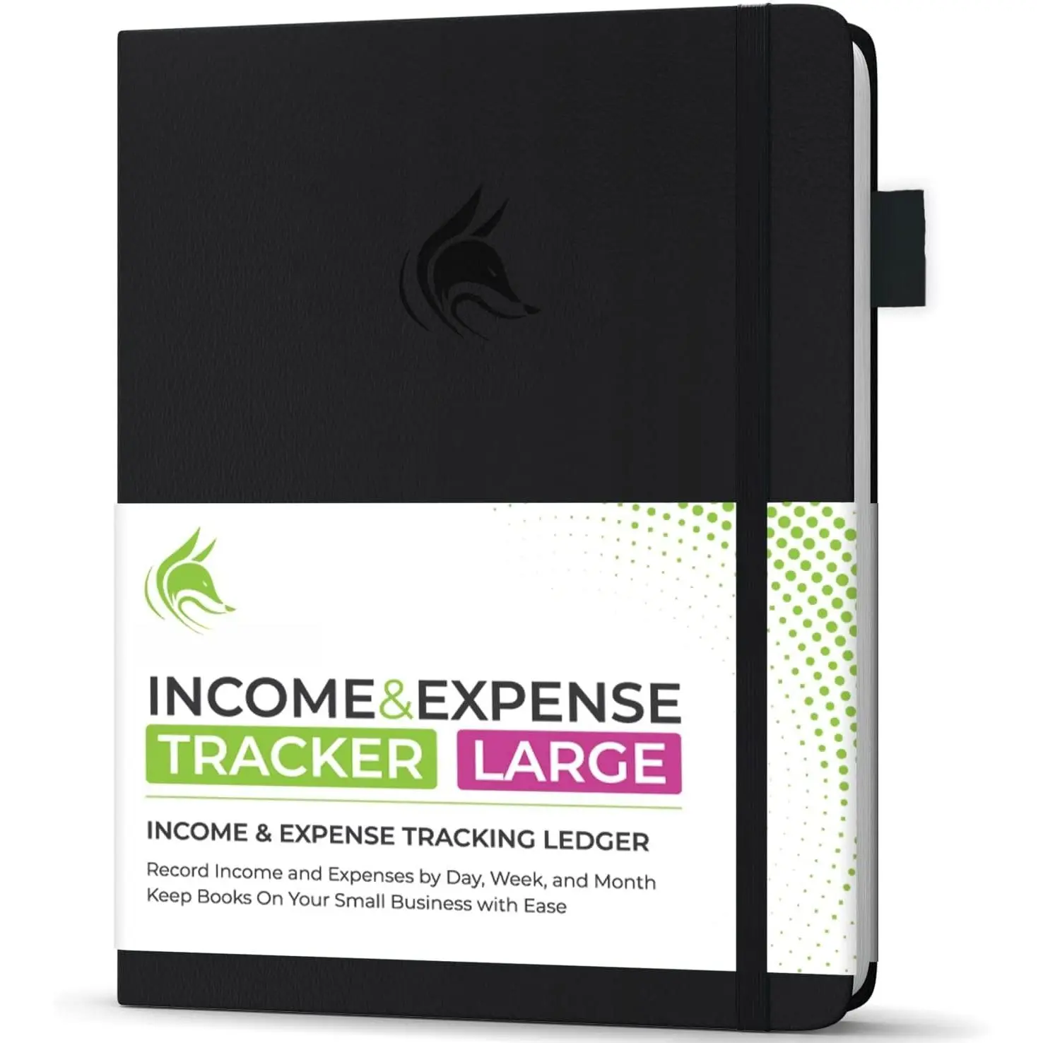 Income & Expense  Large - Accounting & Bookkeeping Ledger Book for Small Business - 2-Year Record Notebook, A4 (Black)