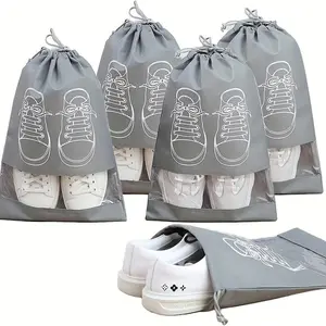 16pcs Shoe Storage Travel Bags, NEW Convenient Travel Non-Woven Drawstring Shoe Bag, Dust-proof Organiser Runners Athletic Bag