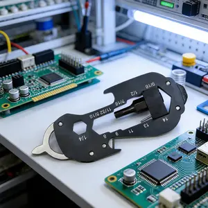 1PC, multifunctional small tool, compact in size, easy to store or carry, integrated with functions such as screwdriver, card retrieval needle, hex wrench, bottle opener, etc., suitable for outdoor or home use, holiday gift