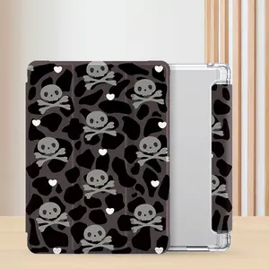 Fashion Skull Pattern Tablet Case, Auto Sleep/Wake Tablet Protective Cover, 1 Count Tablet Protector for iPad 7/8/9th 10.2inch, iPad Air3rd, Samsung/Huawei Matepad, Halloween