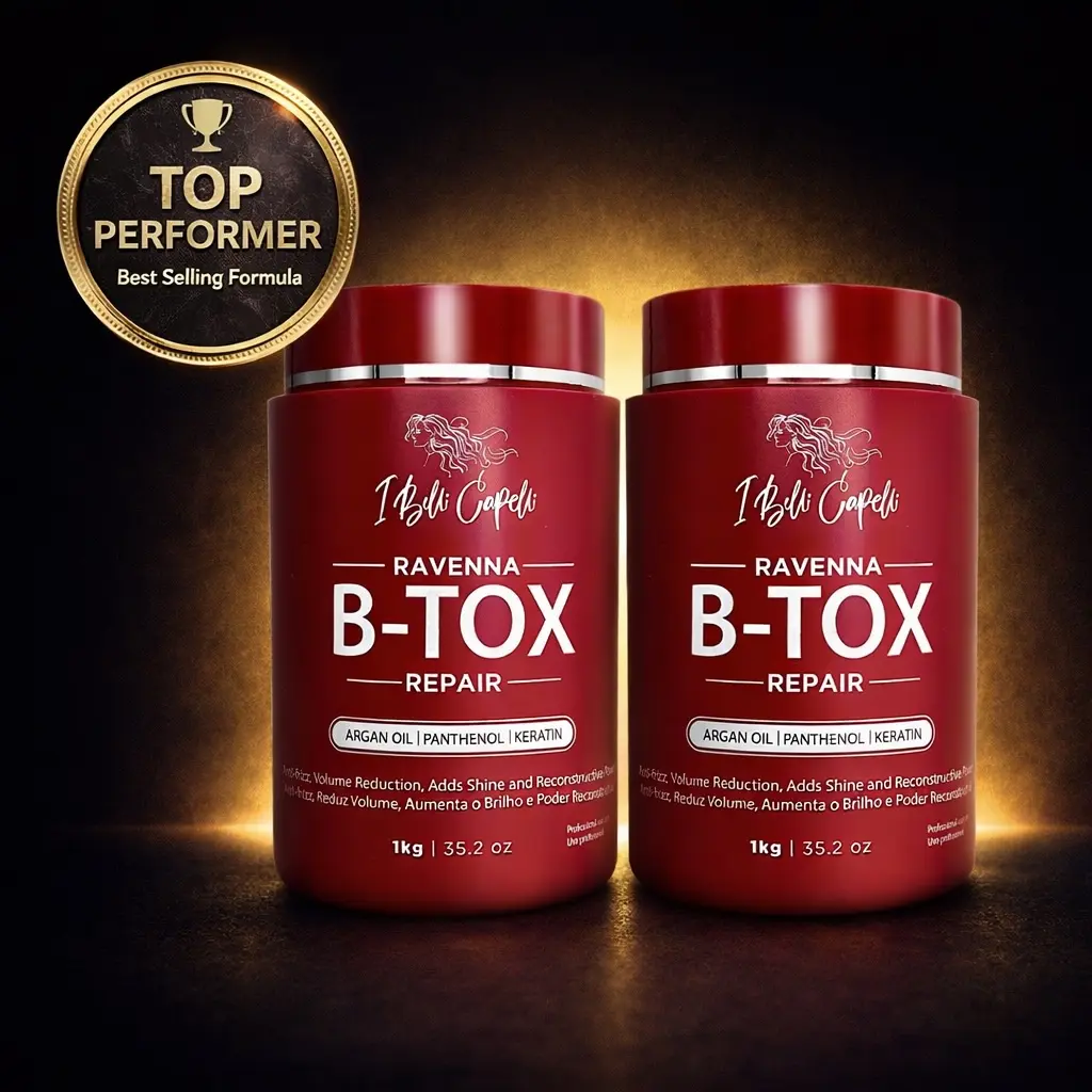 I Belli Capelli Ravenna B-tox Argan Oil Hydrating Hair Mask Kit, Ultra-Nutritive Keratin Blend Nourishing Treatment, Anti-Frizz Fix for Normal Hair (2x1kg/2x35.02 oz)