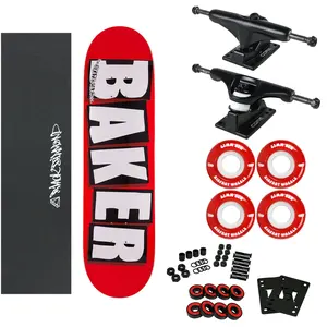 Baker Complete Logo Red/White 8.125" with 83A Soft Wheels