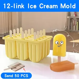 Creative Ice Pop Molds Set, Silicone Ice Cream Mold, Frozen Ice Cube Tray, Home Use Ice Pop Maker, Safe Jelly Mold, Kitchen Accessories, Kitchenware
