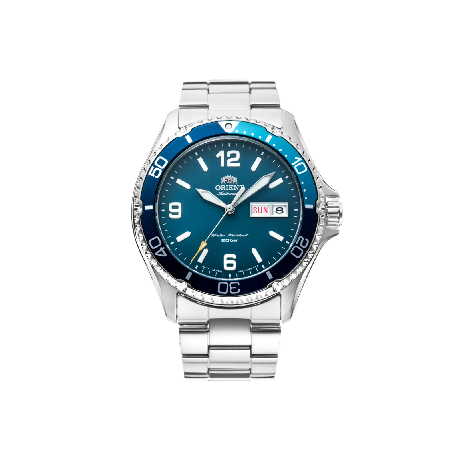 Orient RA-AA0818L19B Men's Round Stainless Steel Analog Diver Watch - Automatic Movement, Sapphire Crystal, 200M Water Resistance, Analog Watch, Watches