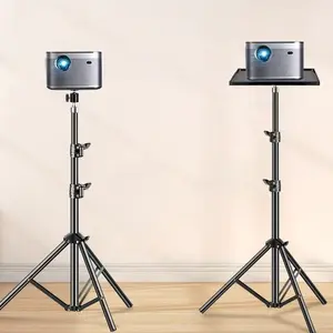 Universal Lighting Projector Tripod Stand, Adjustable Height Folding Floor Mount Triangle Bracket, Multi-Functional Desktop Portable Tripod