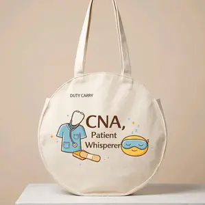 CNA PATIENT WHISPERER ROUND TOTE BAG