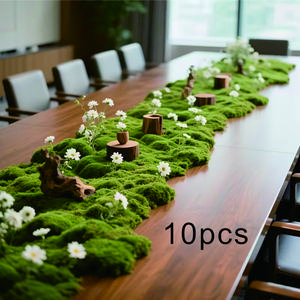 10pcs Artificial Moss Sheets - Realistic Moss for DIY Crafts, Terrariums, Wedding Decor, Home & Office Wall Decor, Moss Table Decor, Moss Decor For Weddings - No Maintenance Fake Greenery, Indoor/Outdoor Decoration, Decorative Plants