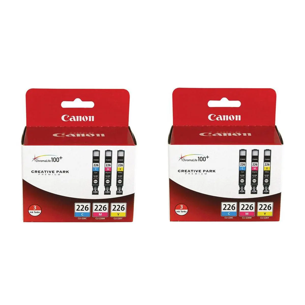 Canon CLI-226 Color Ink Cartridges - 3-Pack (Cyan, Magenta, Yellow) for Select PIXMA iP, iX, MG, MX Series Printers, Pixma Series