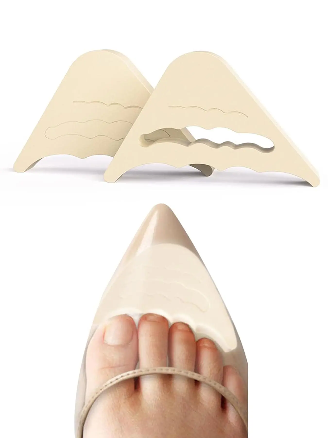 High Heel Toe Plug Insert Adjustment Size Insoles, Women Shoes Toe Front Filler Cushion, Toe Protectors For Shoes, Anti-heel Drop Protector, Cushioned Insole, Non Slip Soles
