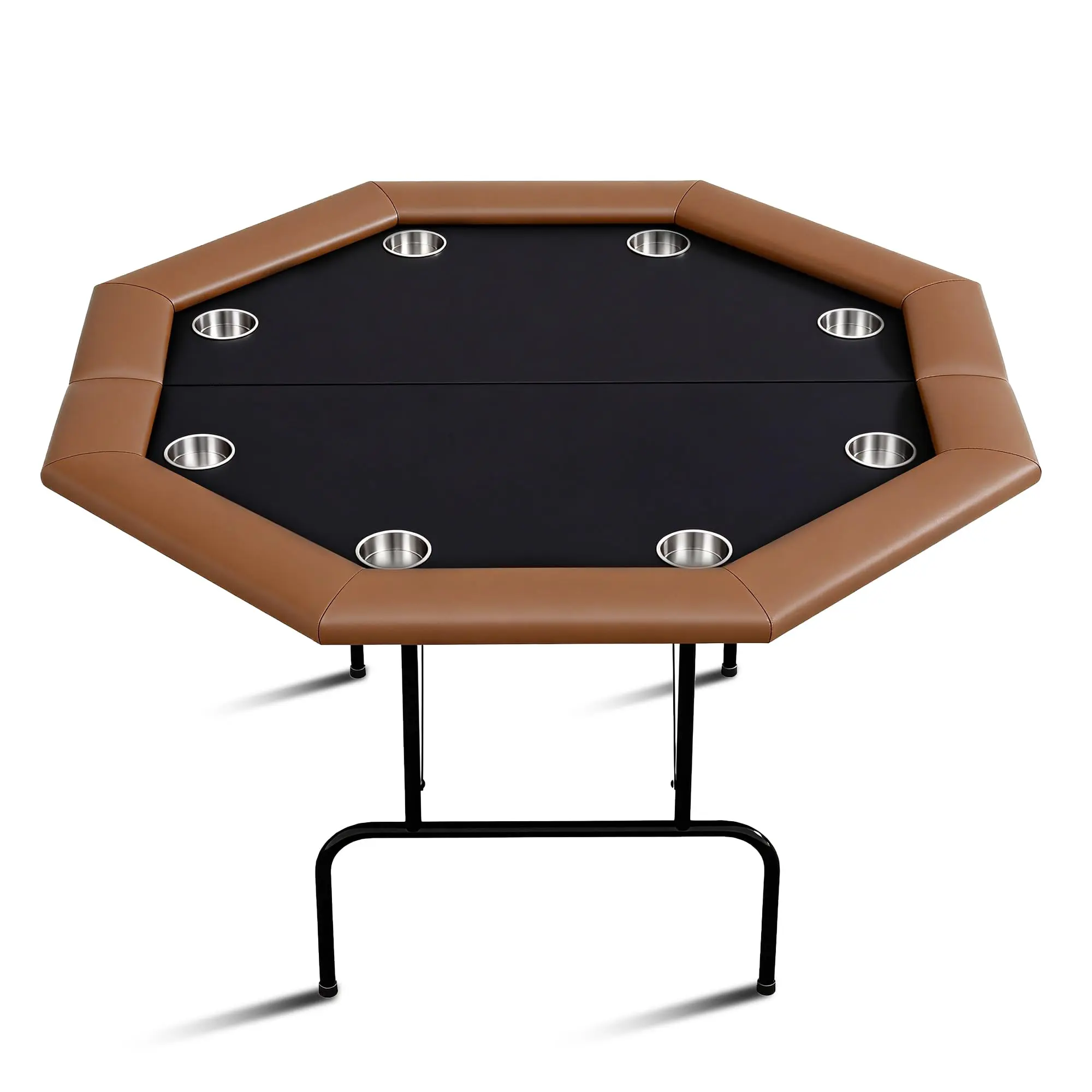 Garvee Foldable Poker Table for 8 Players with Folding Legs and Cup Holders | Portable Casino-Quality Surface for Texas Hold'em, Blackjack, and Card Games
