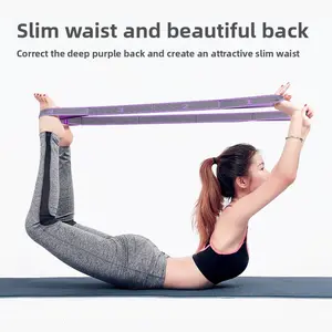 Multi-segment yoga stretch belt, Latin dance elastic belt to correct posture 8-grid nine-grid elastic belt, digital belt, posture belt