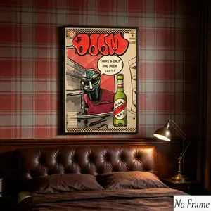 1pc Mf Doom Comic Book Poster, Aesthetic Rap Artist, Hip Hop Rock Band Mm, Food Mask, Wall Art Canvas, Room Decor, Home Decoration