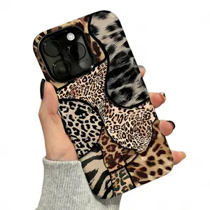 Leopard & Zebra Patchwork Print Durable Shockproof Protective Casing for iPhone 16/17/15/14/13/12/11/X/XS, Plus, Pro Max, Slim Grade Drop Protection Smartphone Accessory
