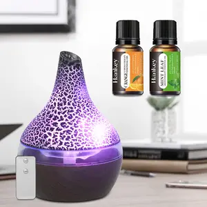 Perfect humidifier for Bedroom & Office 300ml USB Essential Oil Diffuser ultra Quiet Operation, 7 LED Colors light , Auto Shut-Off for Desk & Trave home decor aromatherapy oildiffuser colorful air timer remote control aroma diffuser