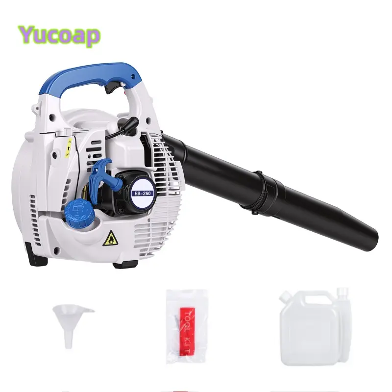 YUCOAP 26CC Gas Powered Handheld Leaf Blower, 2-Cycle Engine, 460 CFM 160 MPH, Lightweight Easy-Start Blower for Lawn, Yard and Light Snow Cleanup