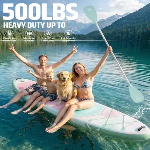[Mother's Day gift] #Summervibes 12'×36" Inflatable Stand Up Paddle Board, 500LBS Extra Wide Capacity Premium SUP, Non-Slip Stable Deck, Kayak Seat, Complete Accessories Kit with Backpack, for Advanced Paddlers & Fishing,summervibes