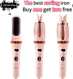 MAYEYA 3‑in‑1  Styler Curling Iron, Dual-Voltage, Portable, Low-Maintenance 3-in-1 Styling Tooland Straightener  Lightweight Thermal Brush Multi-Functional Hot Air  Brush diffuser attachment titanium flat hair silk press universal bracket series tiktoksho